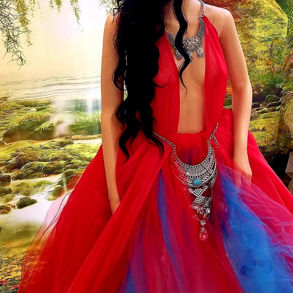 RAVEN Indian Tribal Inspired Boho Bridal Wedding Ballgown